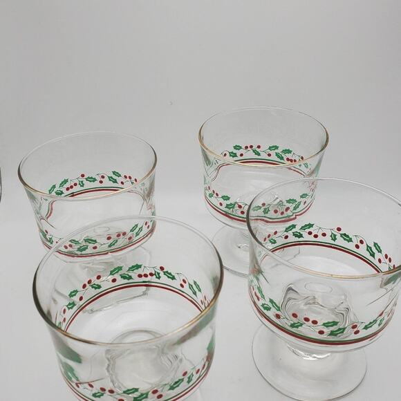 1987 Arby's Libbey Parfait Glasses Set of 4 Christmas - Picture 6 of 12